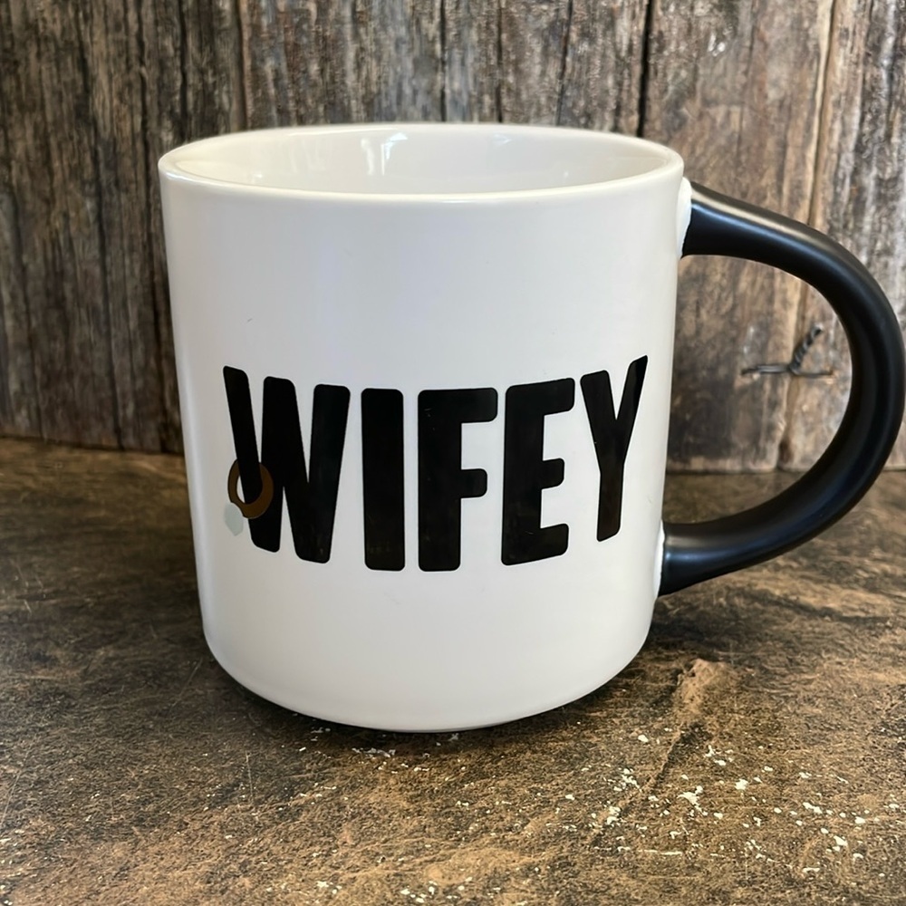 INDIGO | ‘WIFEY’ | White/Black | 12oz | Coffee/Tea Mug